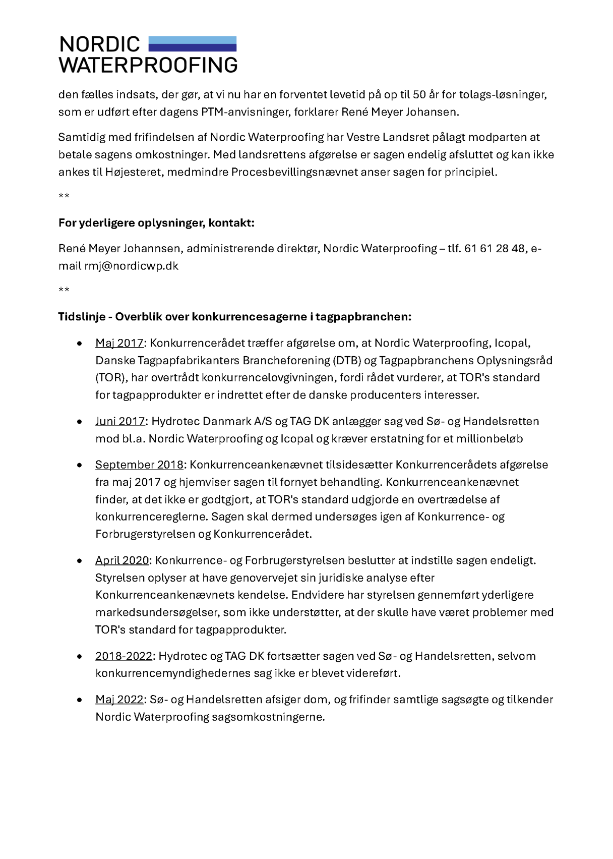 260914 Nordic Waterproofing Pm Medhold I Ankesag Om Konkurrenceforhold Page 2