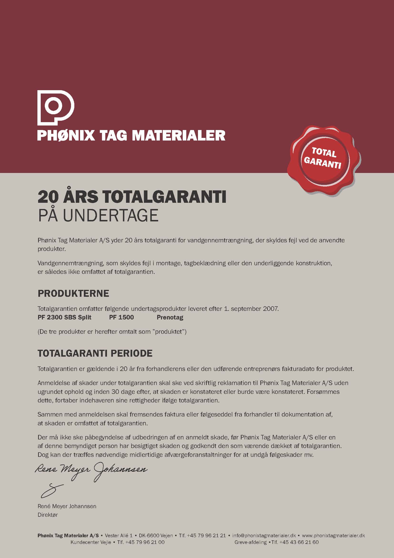 20 Aars Undertagsgaranti 2026 1 Page 1